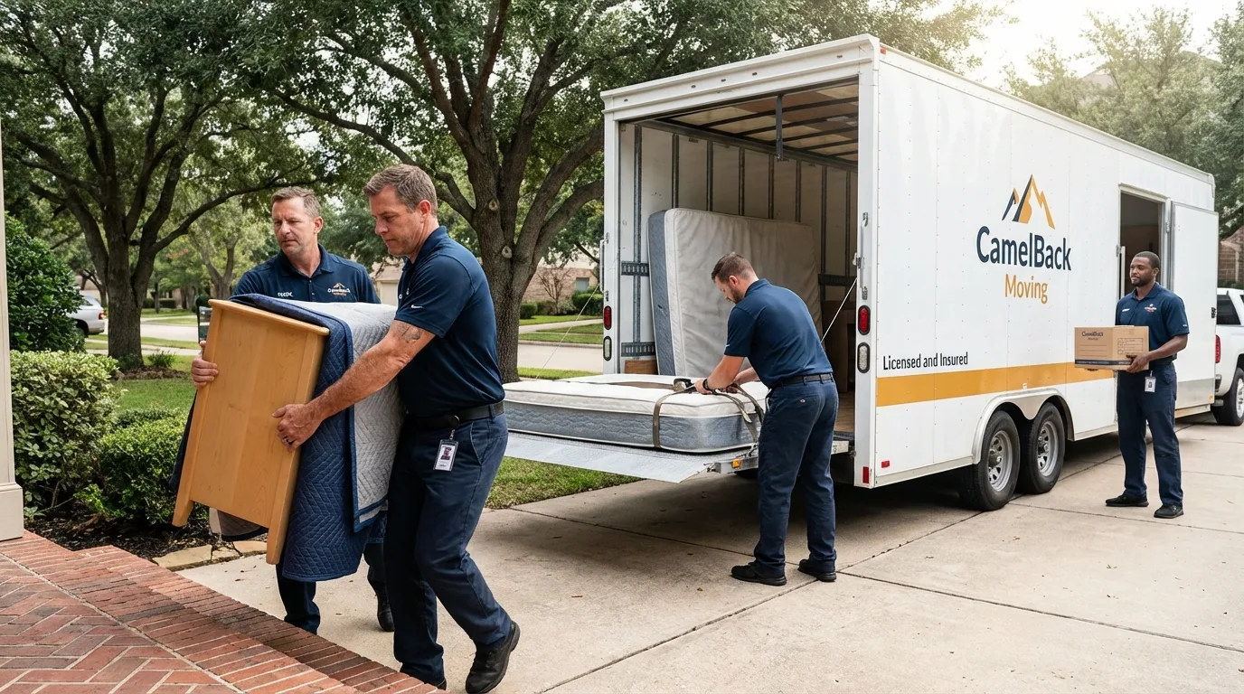 Crew loading residential truck for cross-state move from Beachwood, NJ